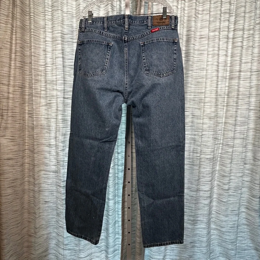 Wrangler Jeans Blue Mens 38x32 Regular Fit Straight Leg Denim